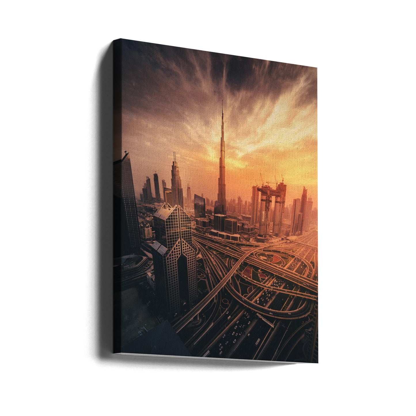 Dubai's Fiery sunset | Canvas