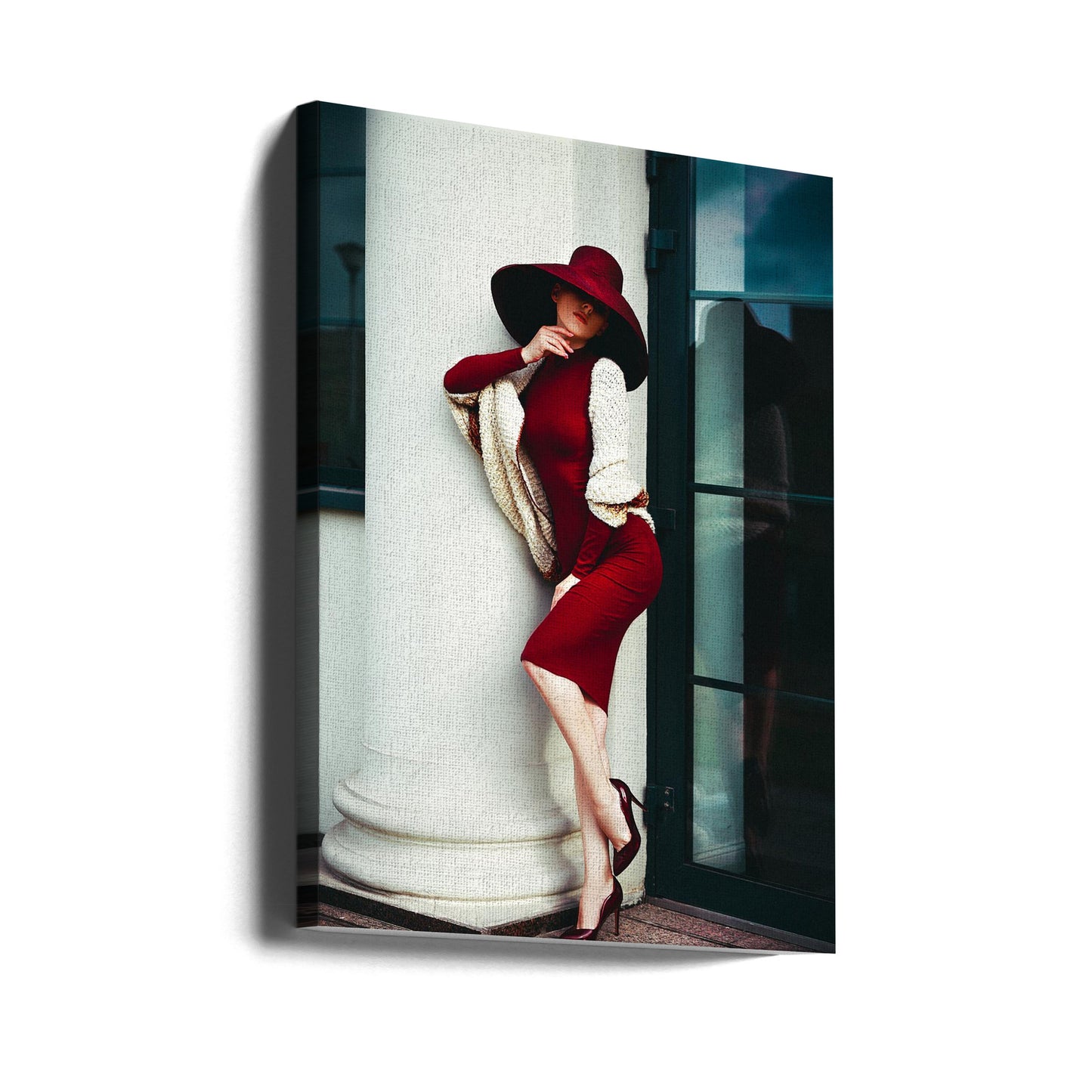 Elegance in Crimson | Canvas
