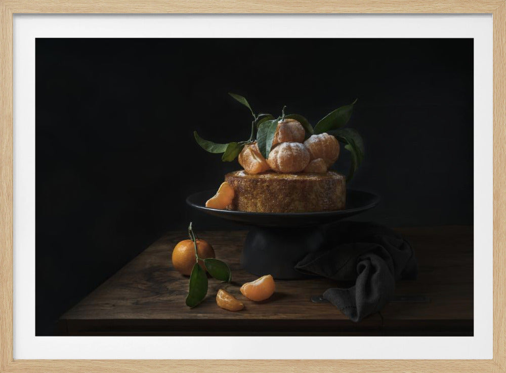 Polenta cake with sweet mandarines | Poster