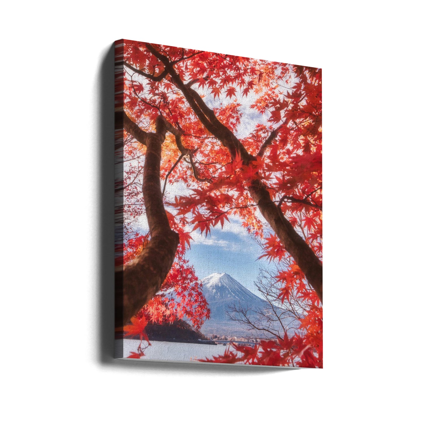 Góra Fuji w jesiennych liściach | Wydruki na łótnie
