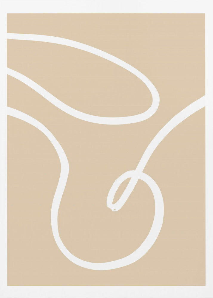 Beige Lines 02 | Poster