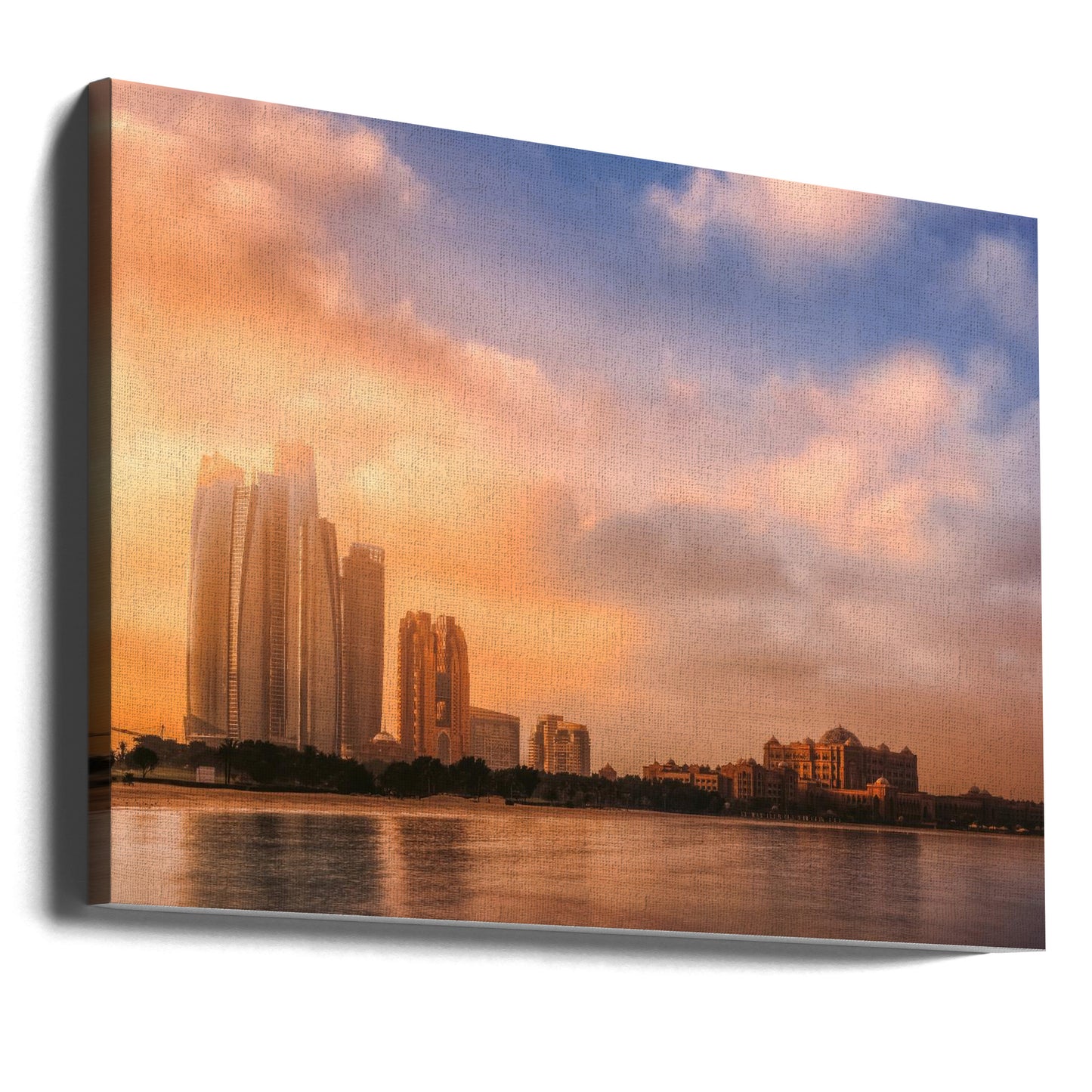 Etihad Towers und Emirates Palace, Abu Dhabi, VAE | Leinwand-Bilder
