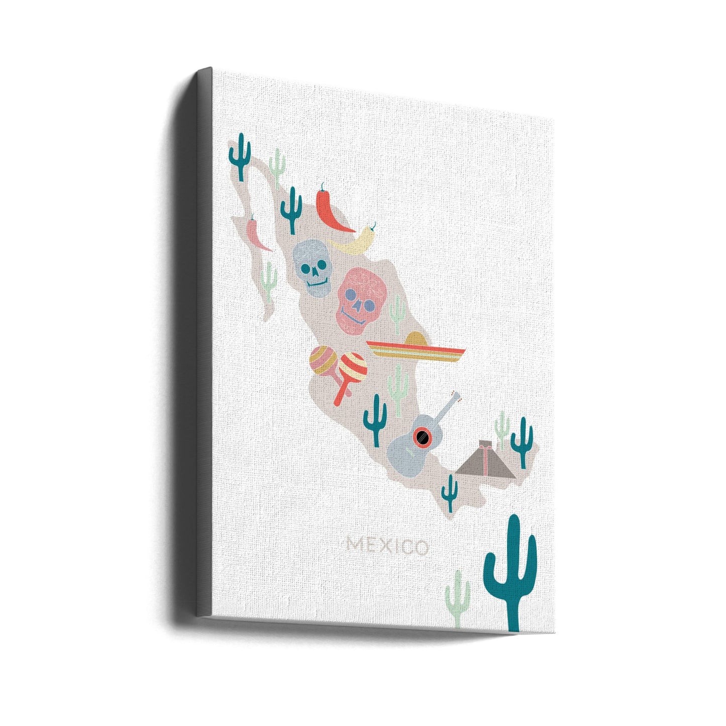 Mexico Map No 1 | Canvas