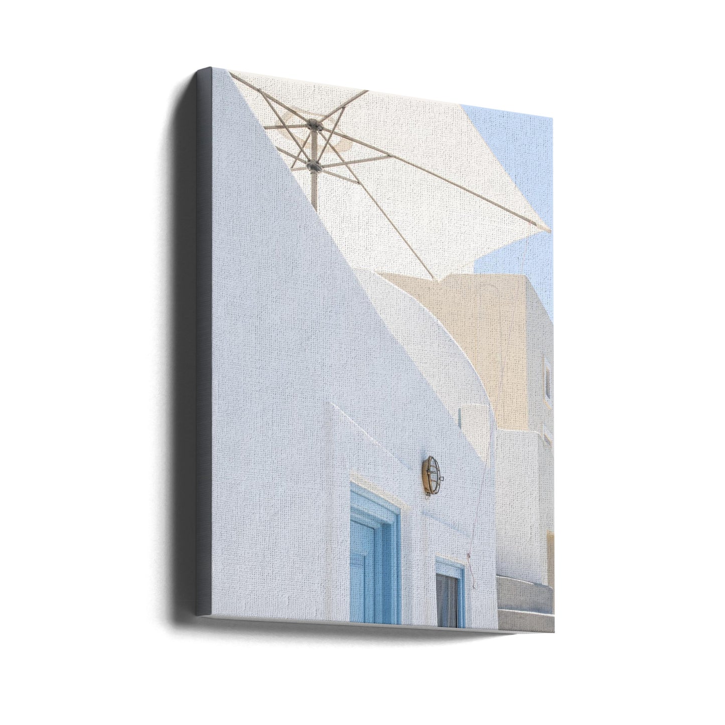 sunshade and blue doors | Canvas