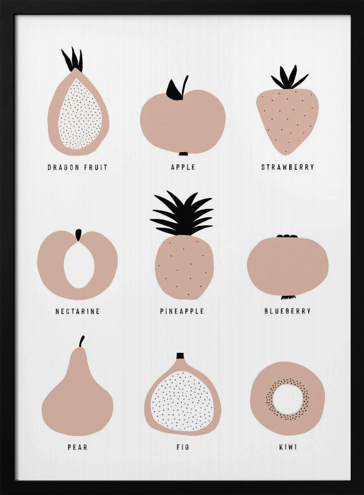 Minimalistisches Obstgitter | Poster - Kunstdruck