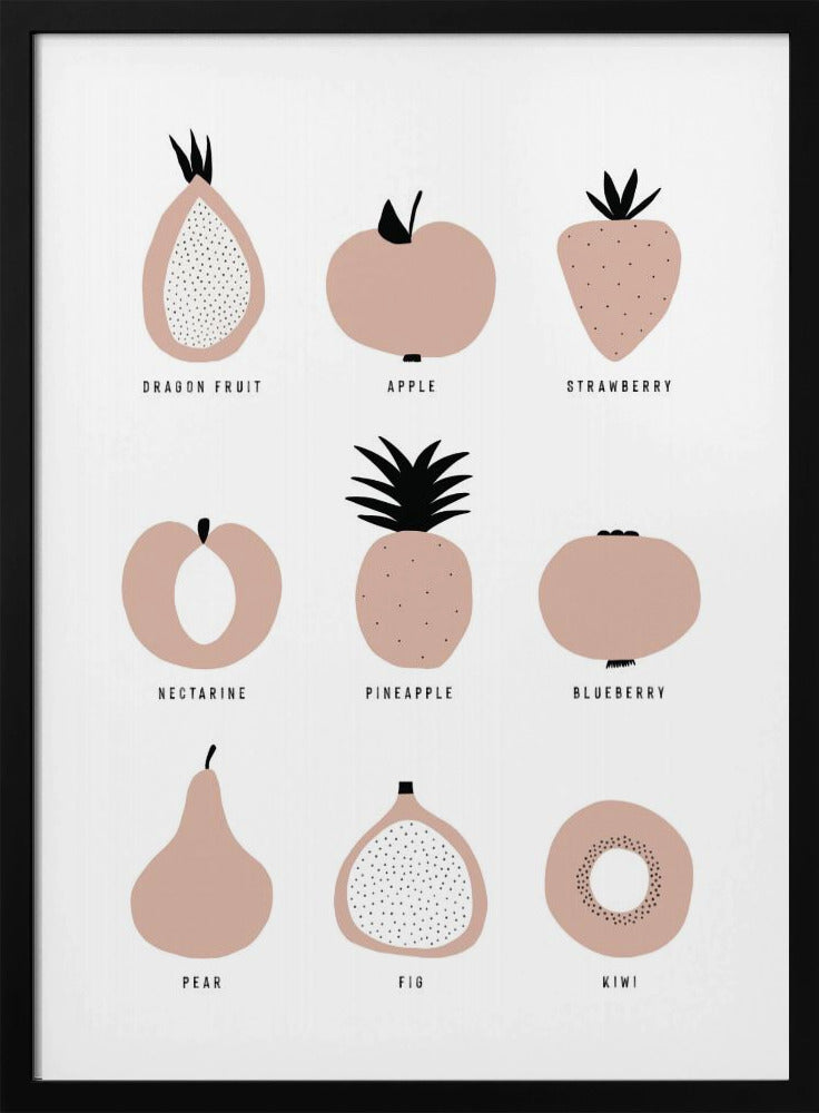 Minimalistisches Obstgitter | Poster - Kunstdruck
