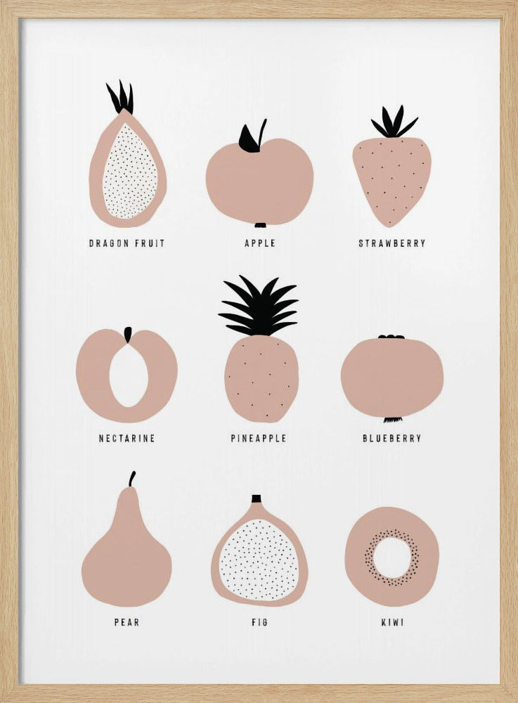 Minimalistisches Obstgitter | Poster - Kunstdruck