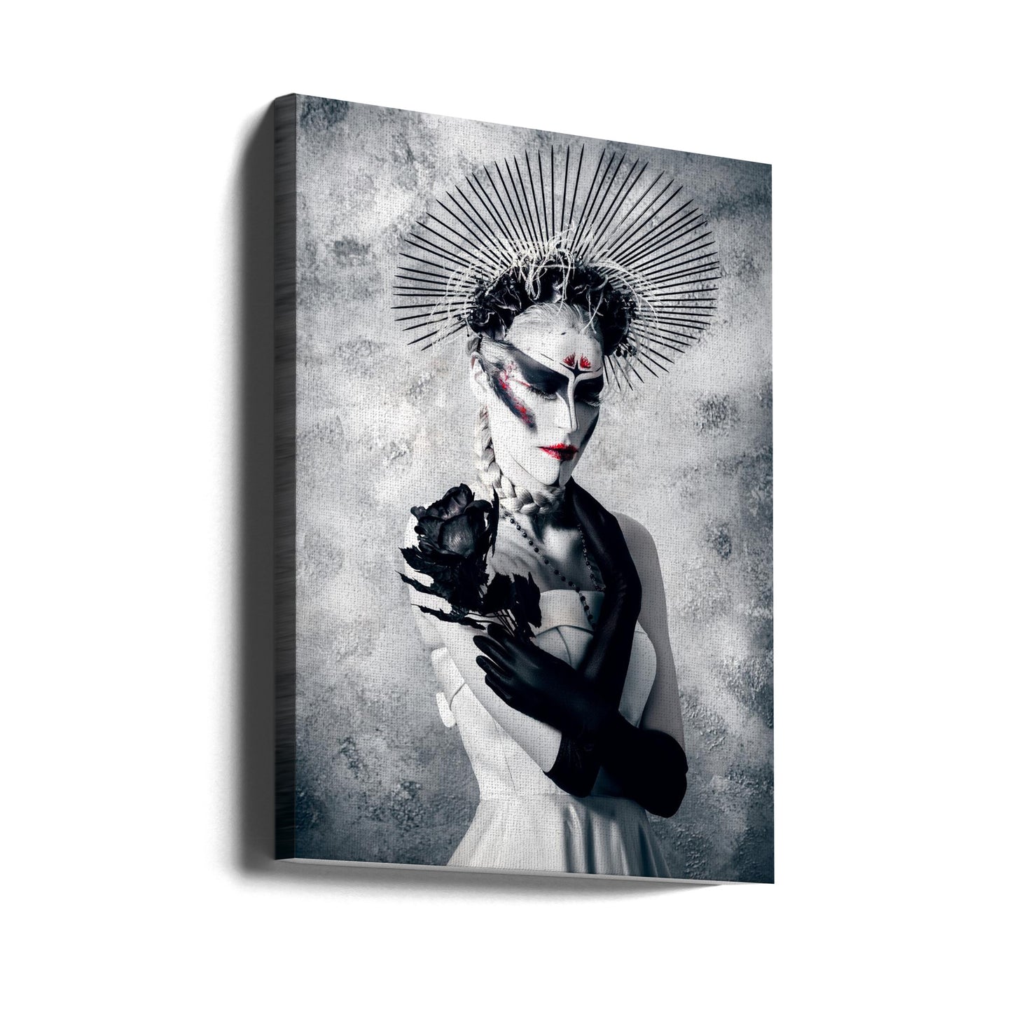 Kivulias piikki mustassa ruusussa | Canvastaulut