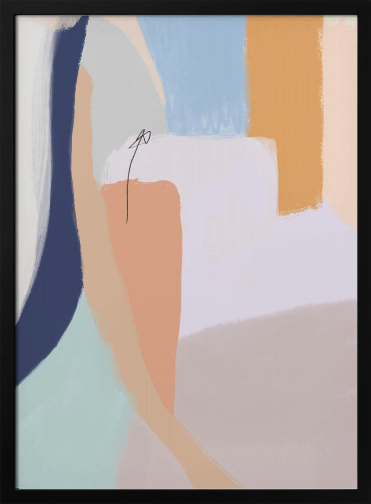 Sanfte Pastelltöne und kräftige Pinselstriche | Poster - Kunstdruck