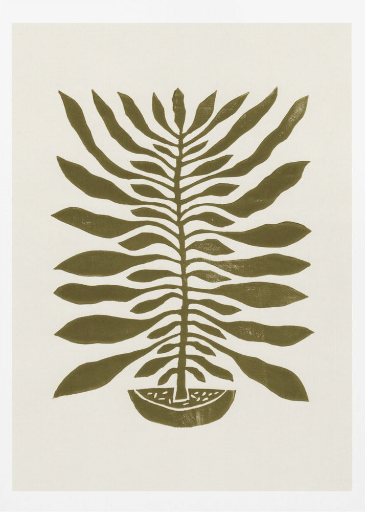 ne Hundertblättrige Pflanze Nr. 22 / Linoldruck | Poster - Kunstdruck
