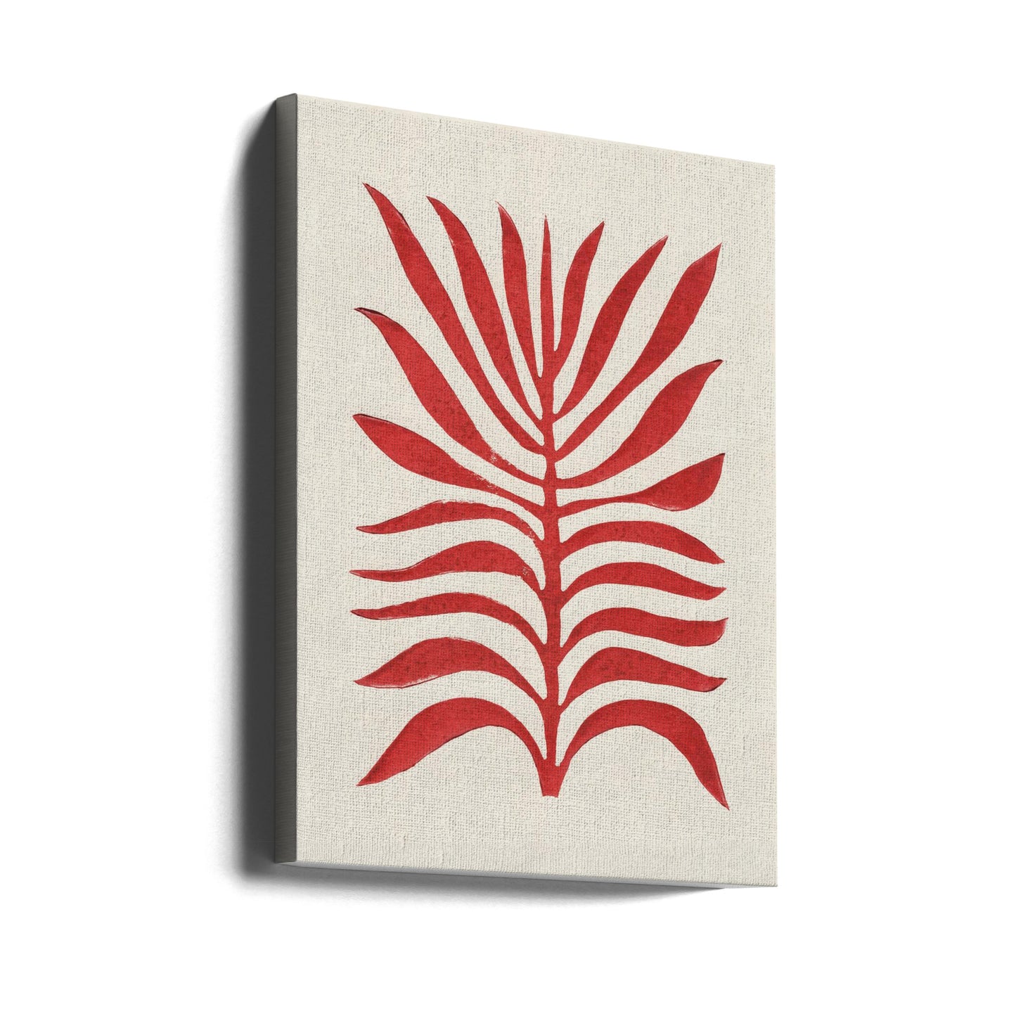 Roter Zweig / Linoldruck | Leinwand-Bilder