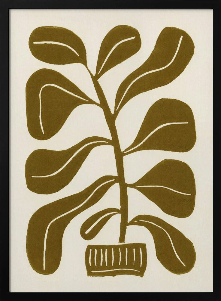 Linolschnitt Zimmerpflanze Nr. 2 | Poster - Kunstdruck