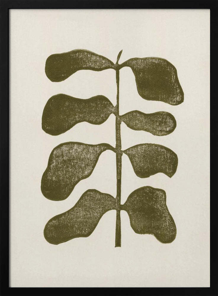 Linolschnittpflanze | Poster - Kunstdruck
