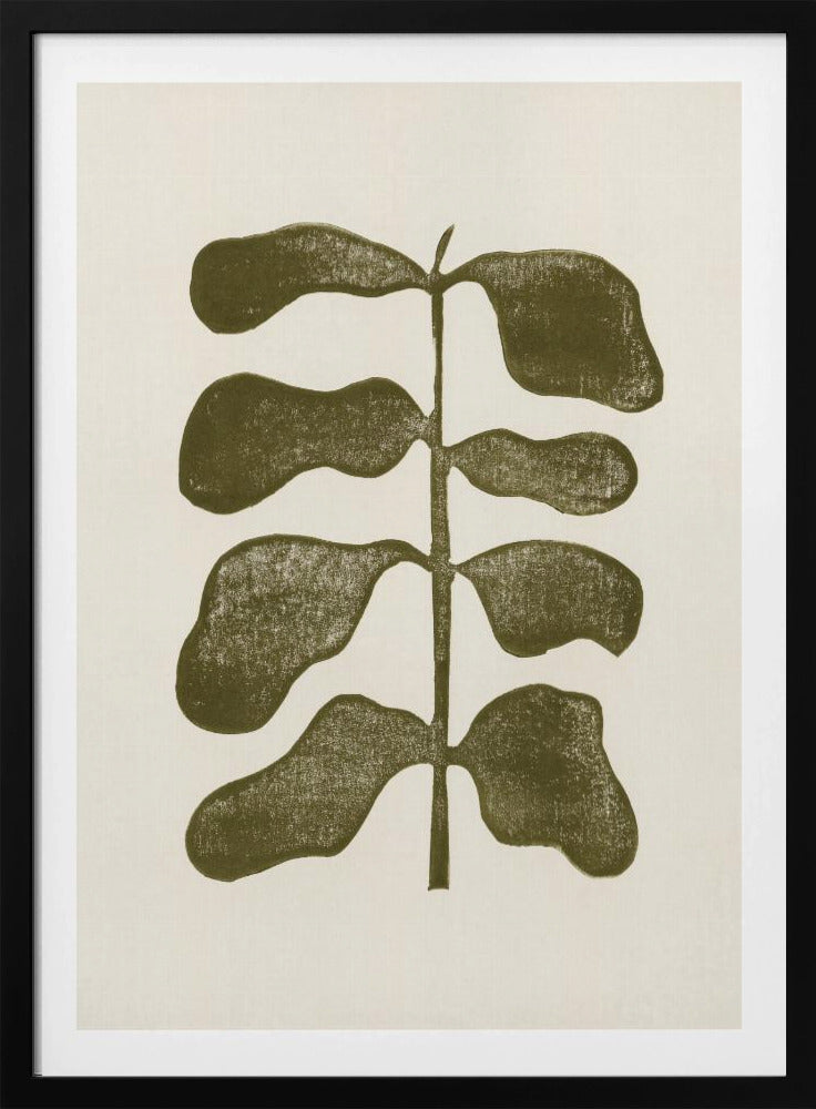 Linolschnittpflanze | Poster - Kunstdruck