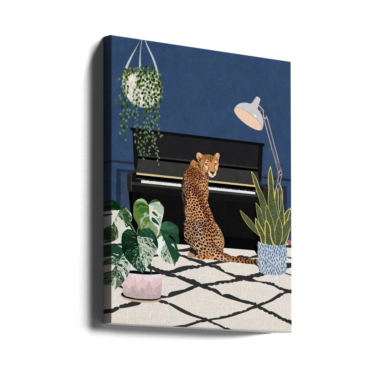 Cheetah speelt piano | Canvasprints