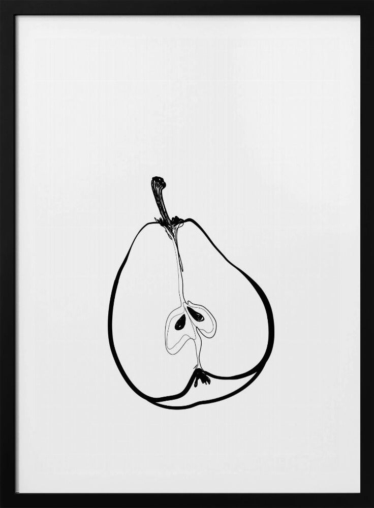 Viivapiirros puoli päärynä | Julisteet - Taidevedokset