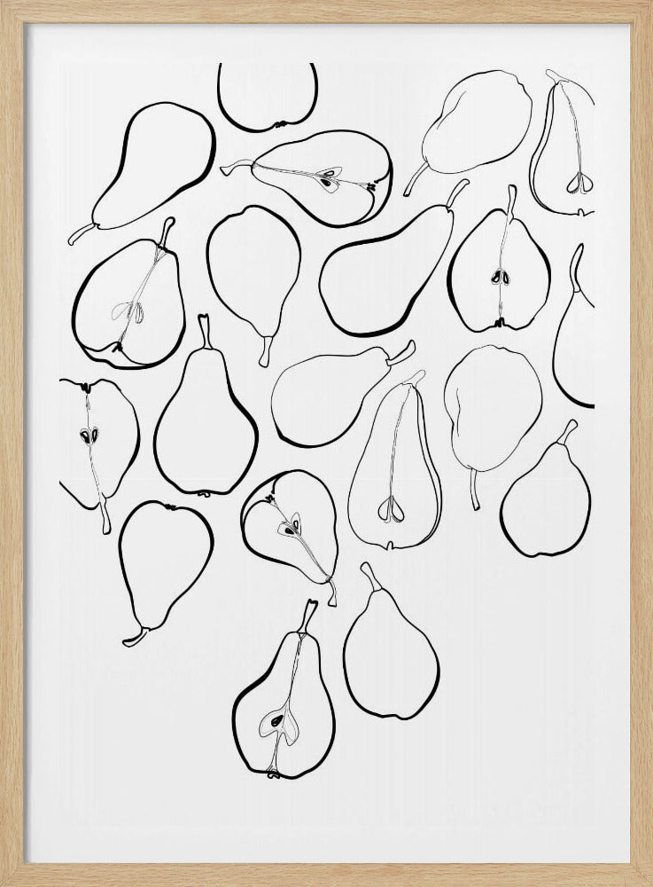 Line art pears | Poster