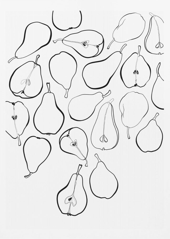 Line art pears | Poster