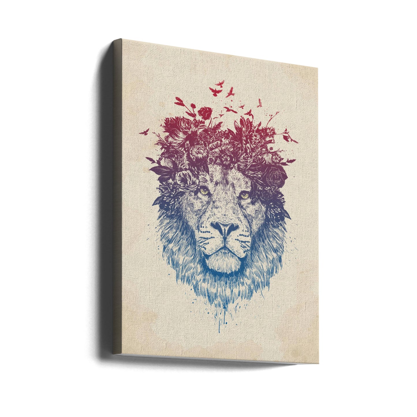 Floral lion | Canvas