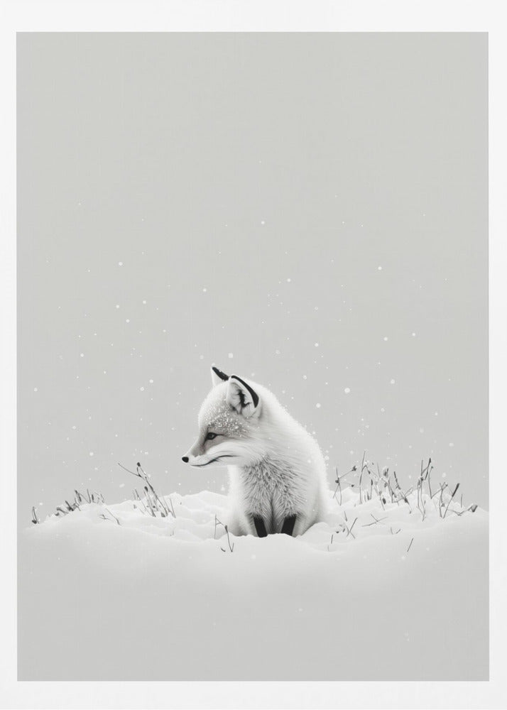 Blick des Winterfuchses | Poster