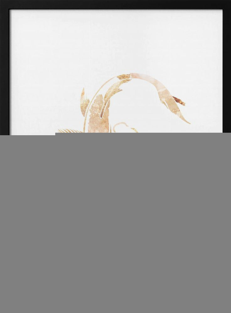 Gold White Japan Koi Fish | Poster