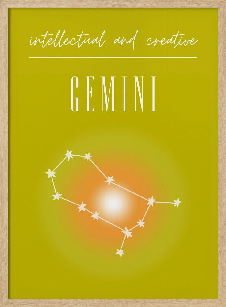Zwillinge Sternzeichen Druck Kunst | Poster
