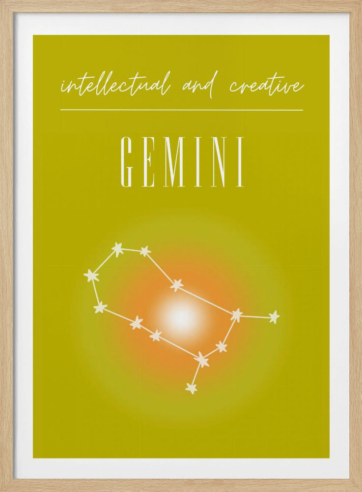 Zwillinge Sternzeichen Druck Kunst | Poster