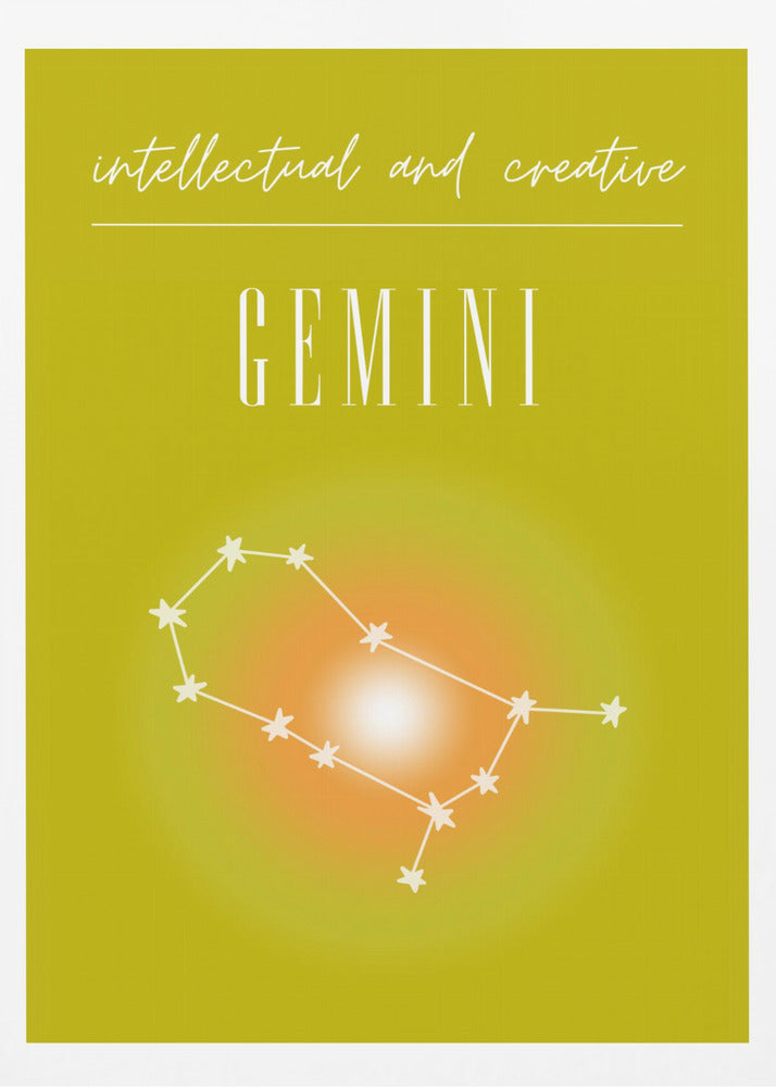 Zwillinge Sternzeichen Druck Kunst | Poster