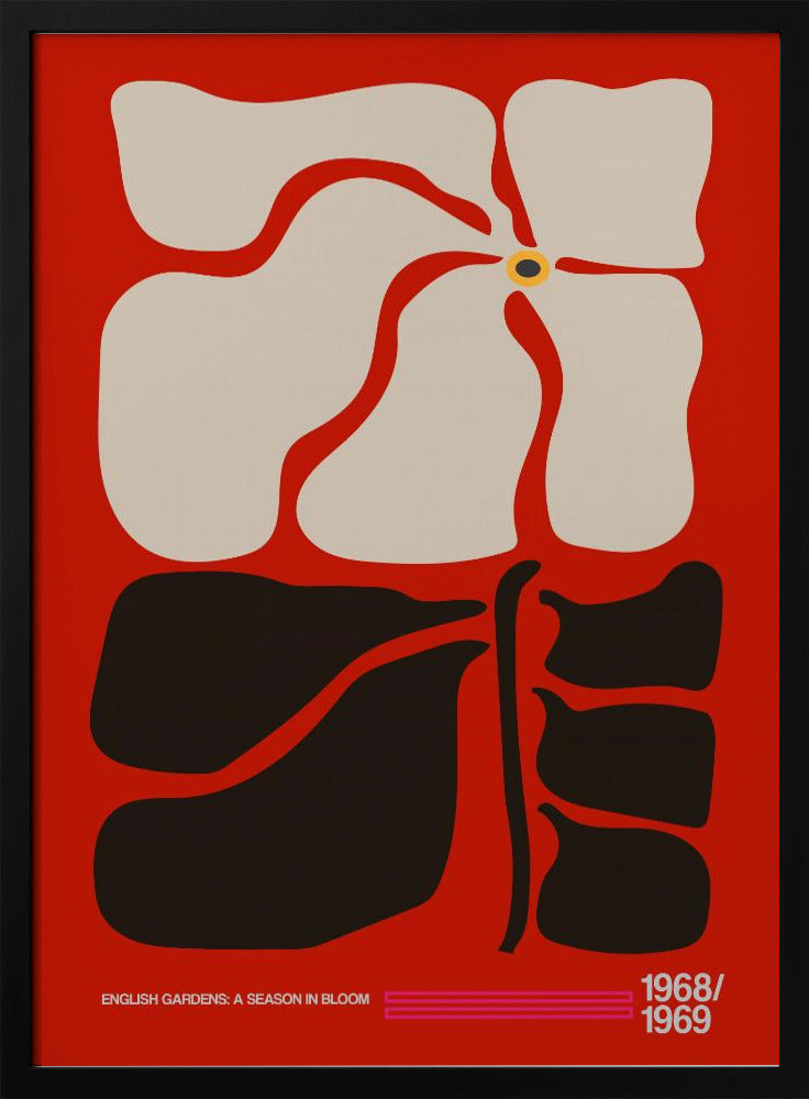 Englische Gärten Rot | Poster
