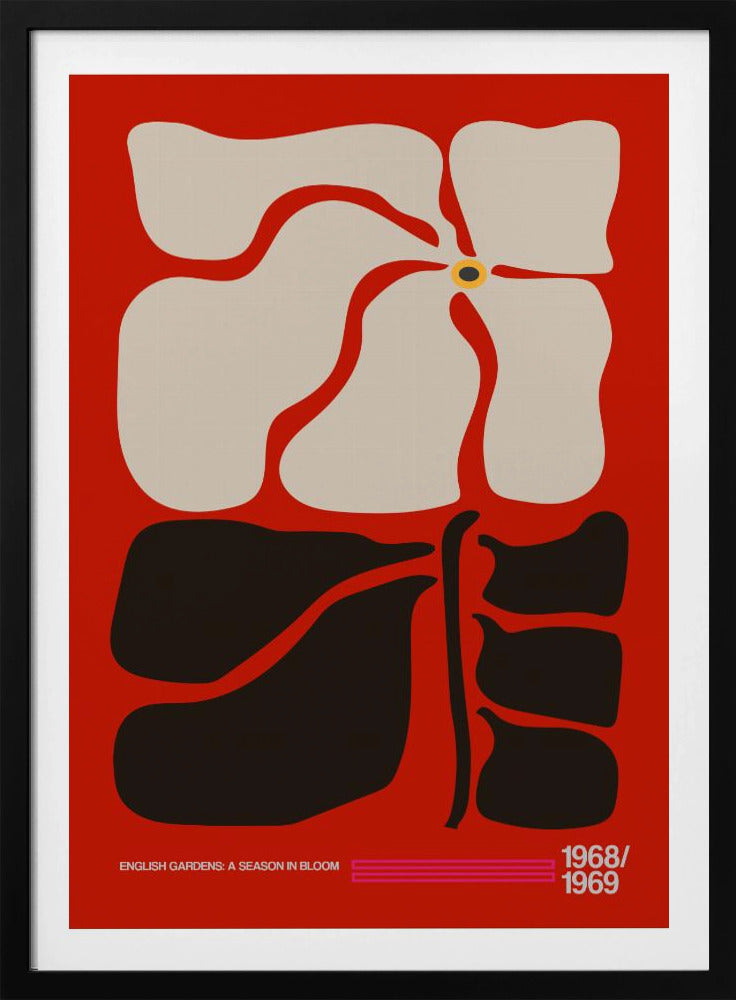 Englische Gärten Rot | Poster