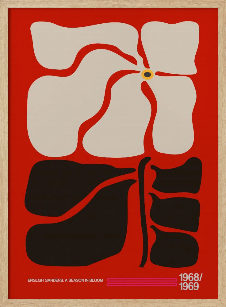 Englische Gärten Rot | Poster