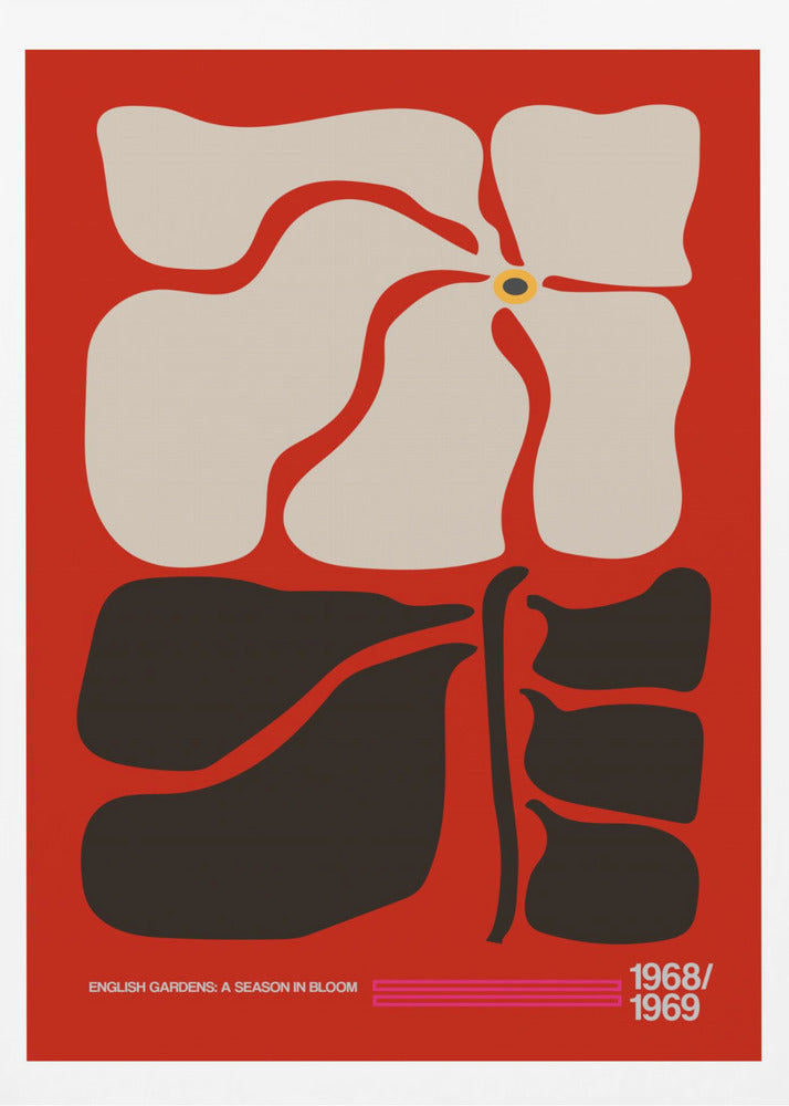 Englische Gärten Rot | Poster