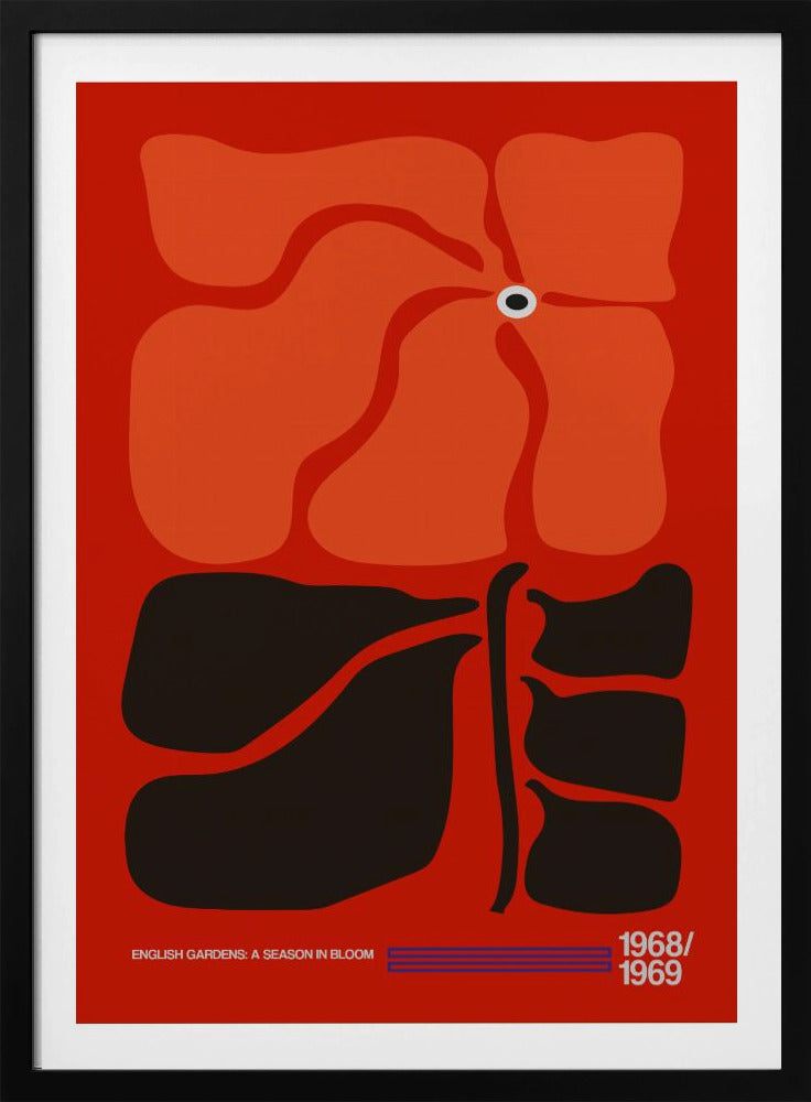 Englische Gärten Rot/Orange | Poster