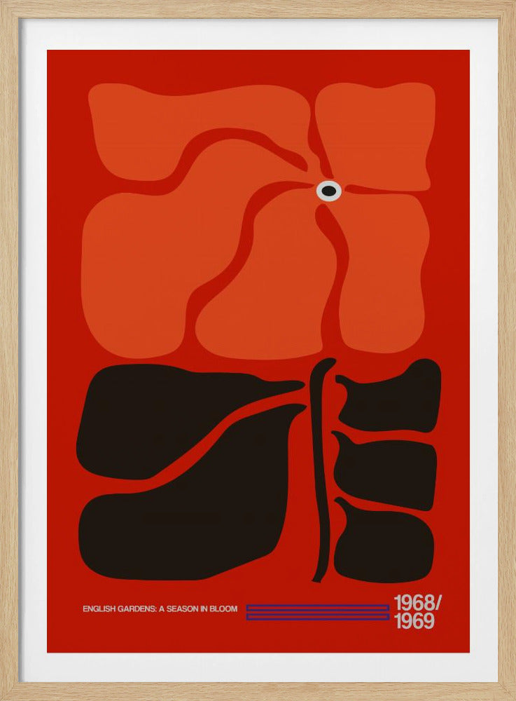 Englische Gärten Rot/Orange | Poster