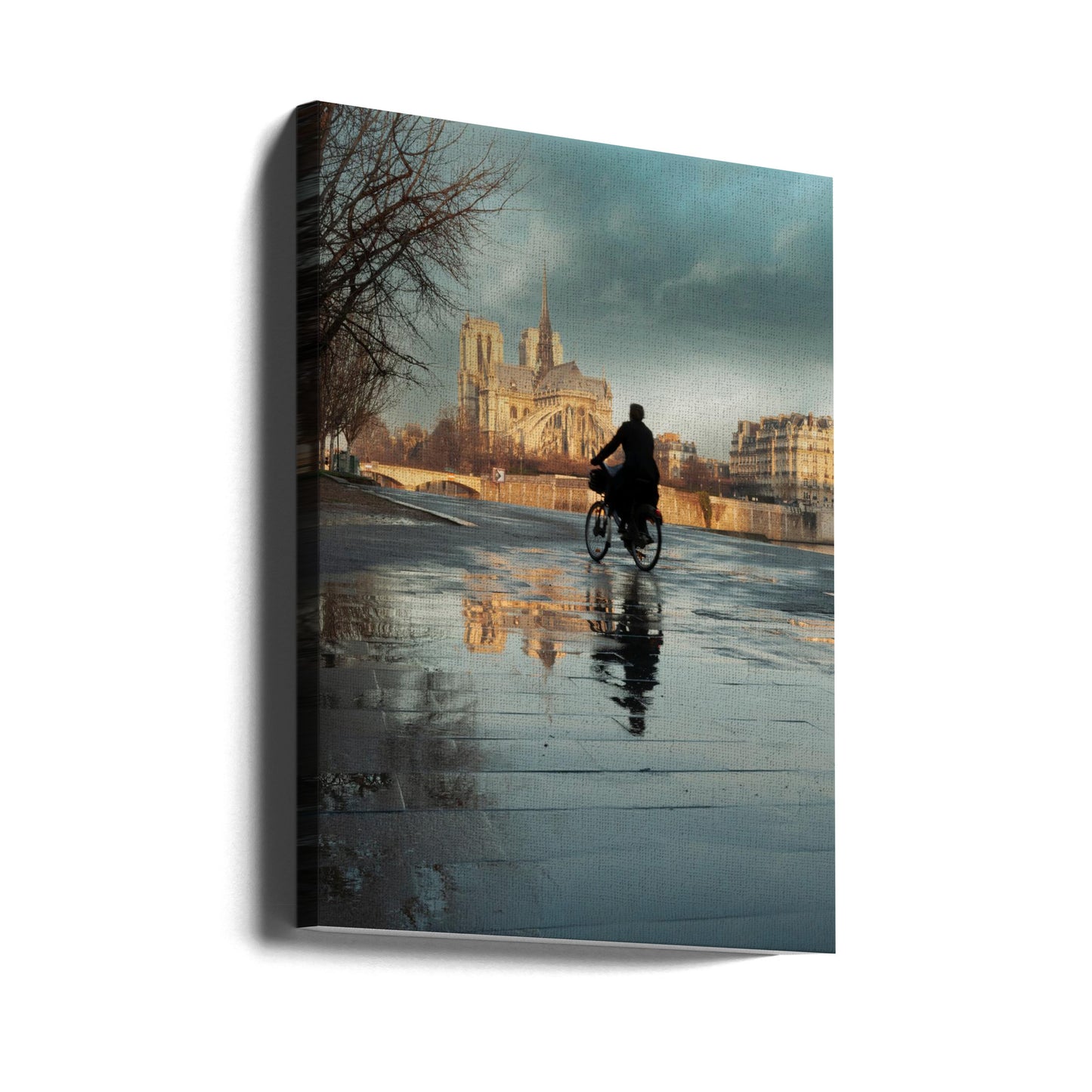 Notre Dame ja pyöräilijä | Canvastaulut