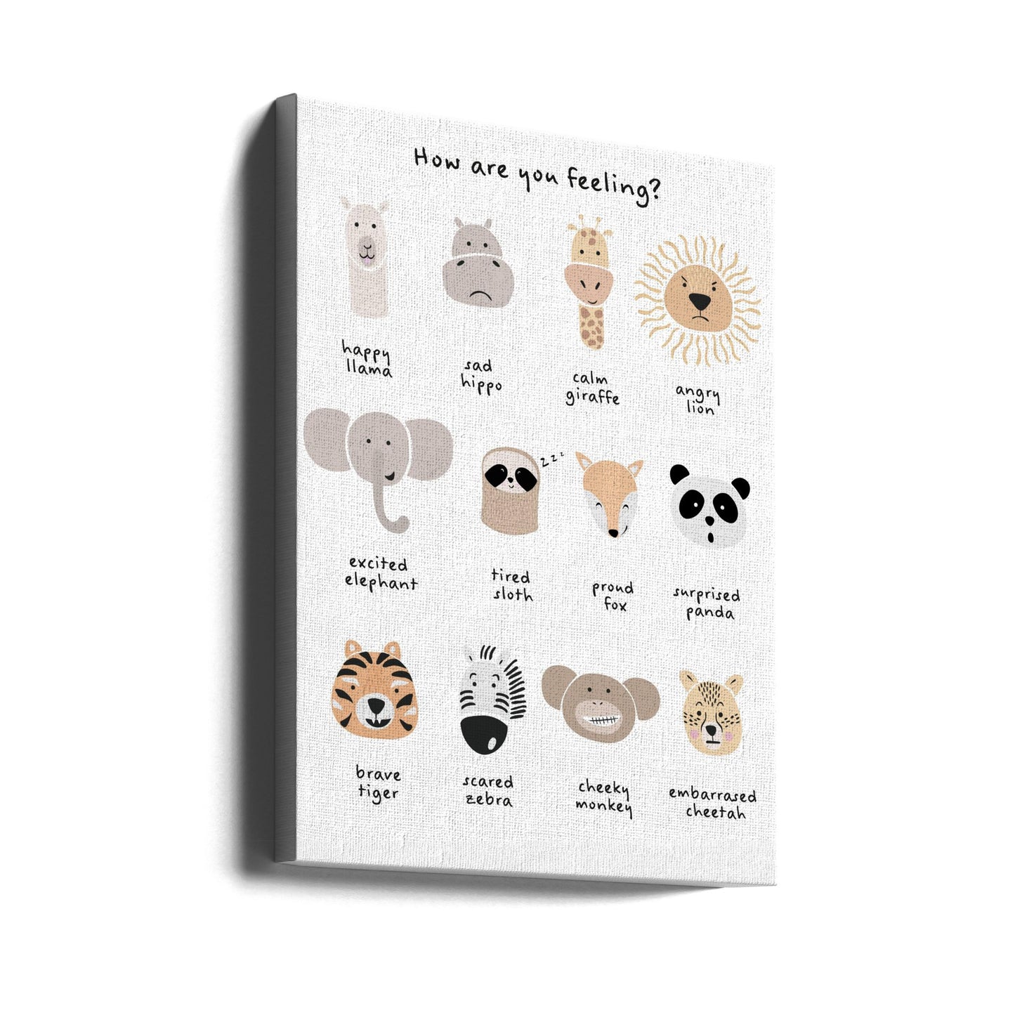 Lasten rauhoittava meditaatio tunteista -tuloste 1 | Canvastaulut