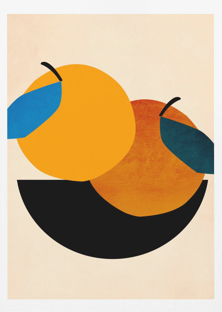 Zwei Orangen | Poster - Kunstdruck