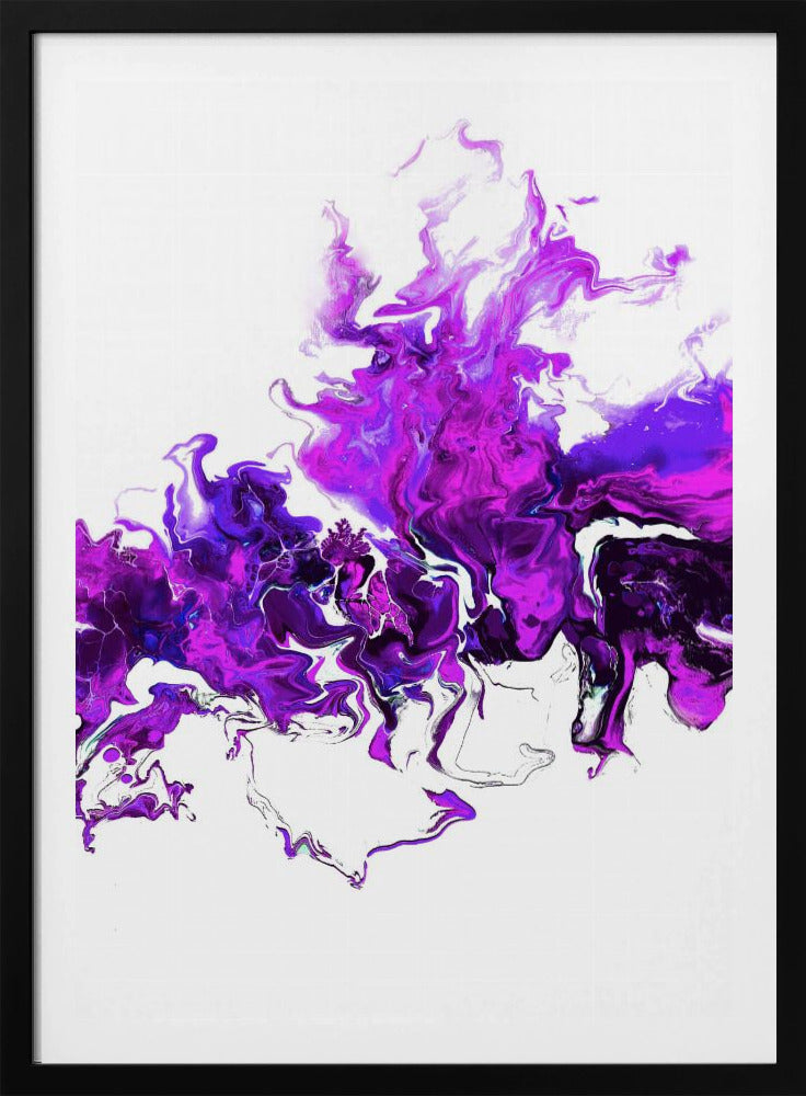 Purple Colorful White Wave | Poster
