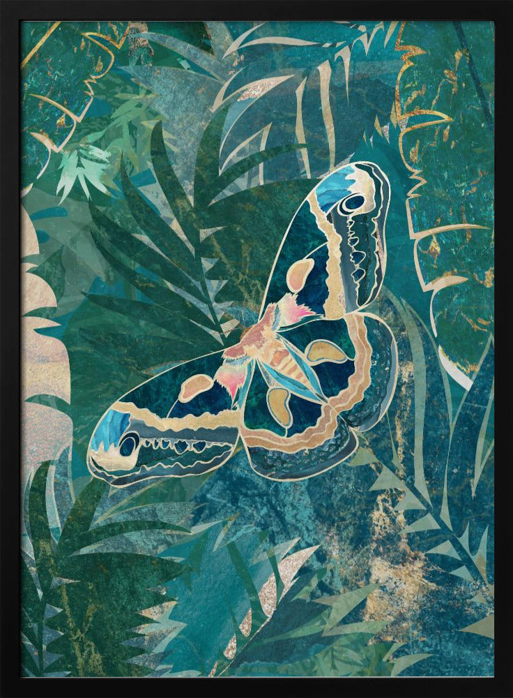 Moth in the tropical leaves | Poster