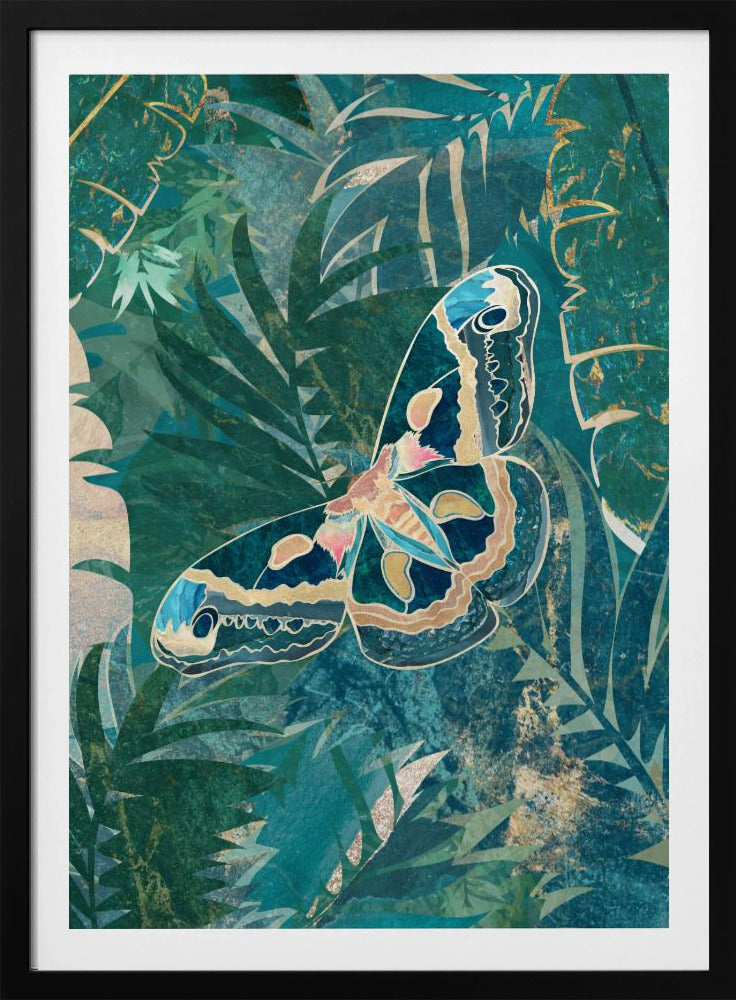 Moth in the tropical leaves | Poster