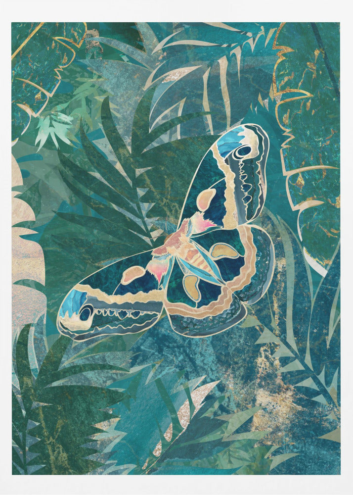 Moth in the tropical leaves | Poster