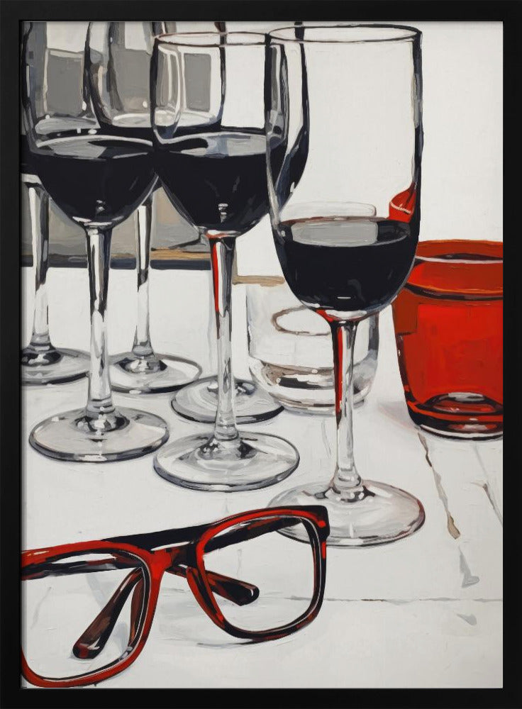 Still Life With Red Glasses | Poster