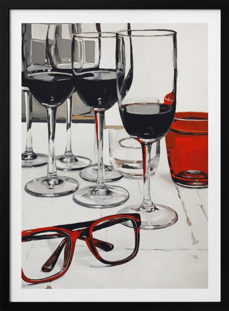 Still Life With Red Glasses | Poster