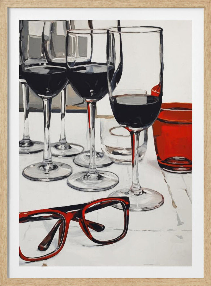 Still Life With Red Glasses | Poster