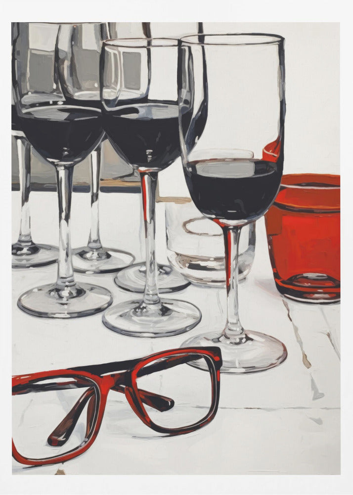 Still Life With Red Glasses | Poster