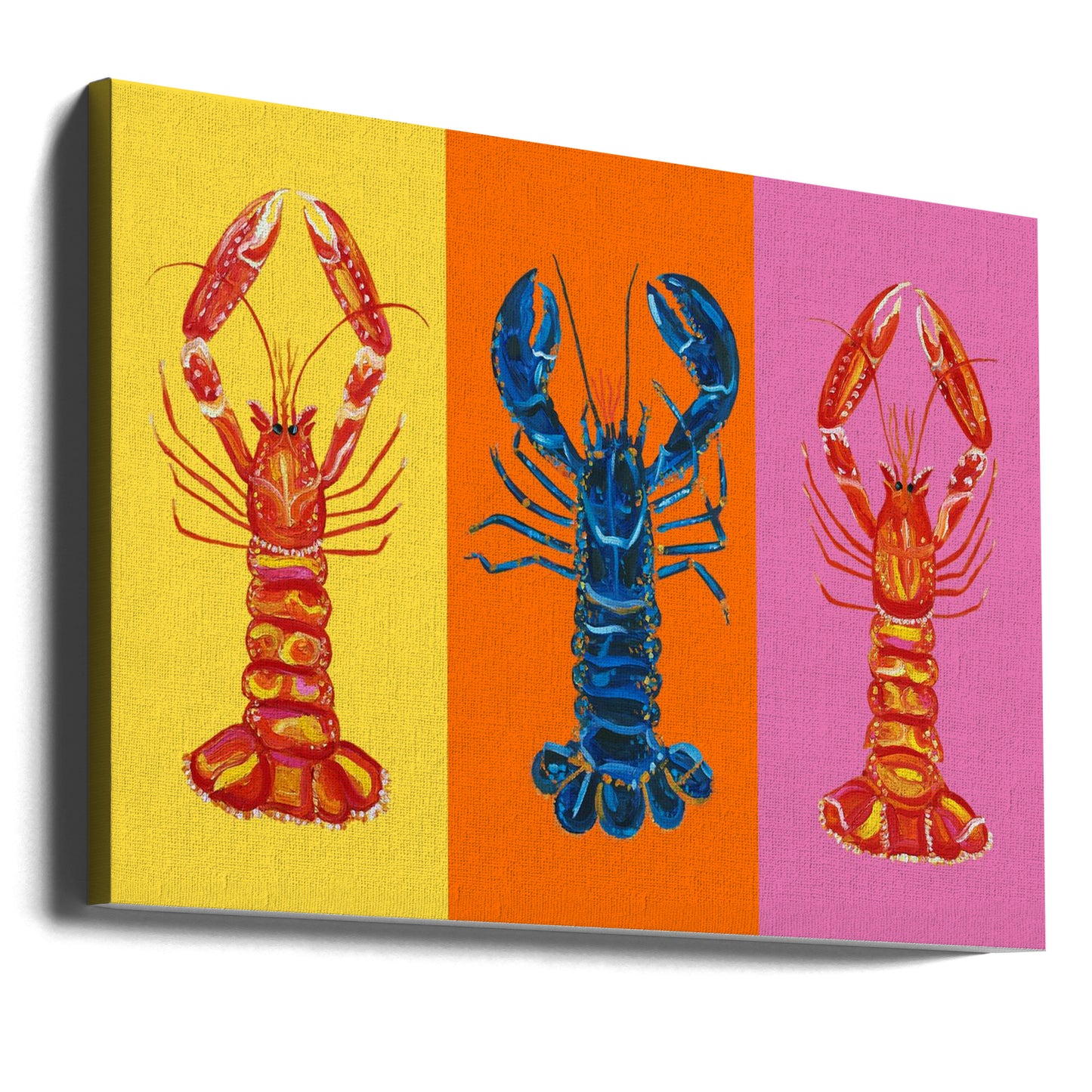 Lobster Langoustines Pop Art 3 | Canvastaulut