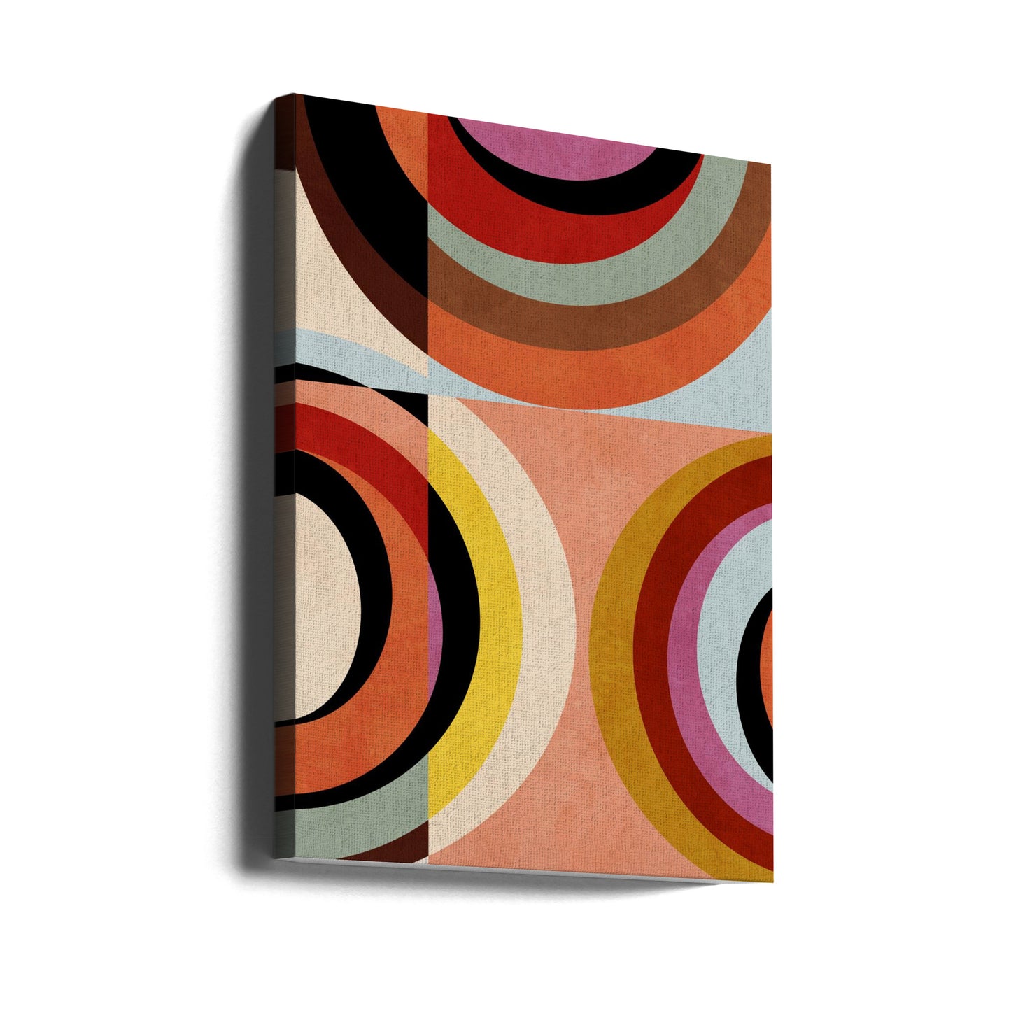 Warme Farben Bauhaus Geometrie3 | Leinwand-Bilder