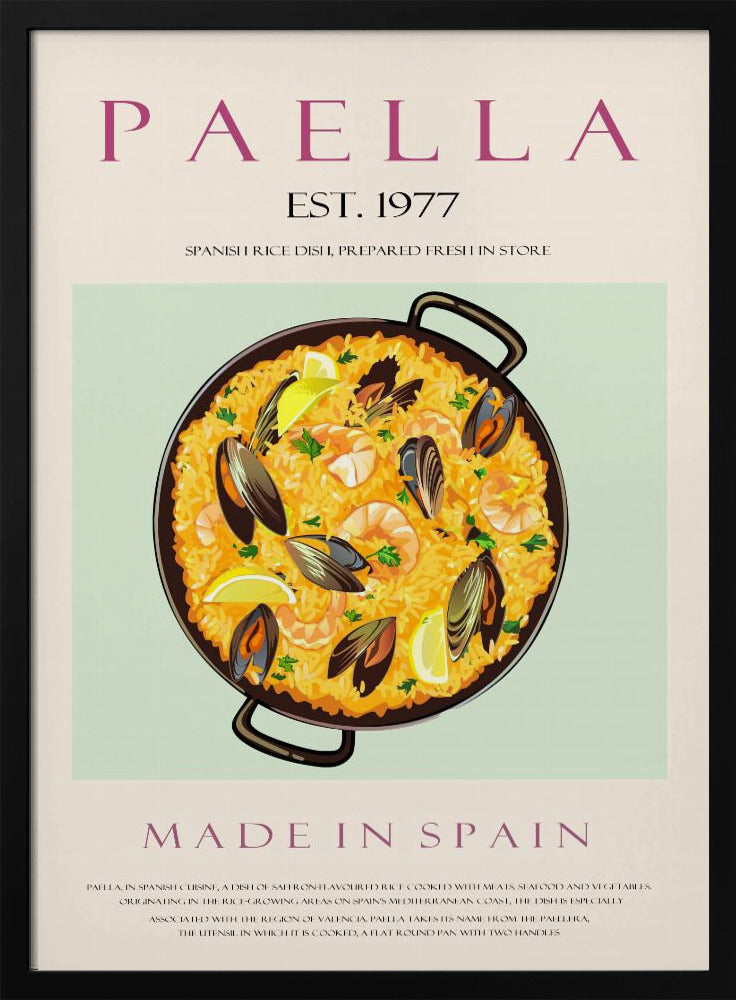 Paella Etablerad 1977 | Affisch