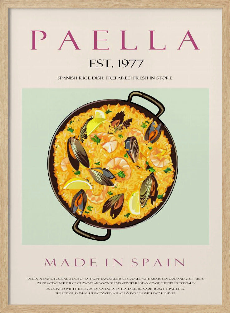 Paella Etablerad 1977 | Affisch