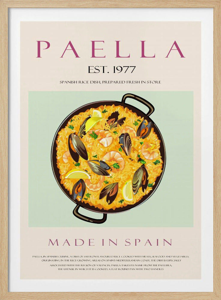 Paella Etablerad 1977 | Affisch